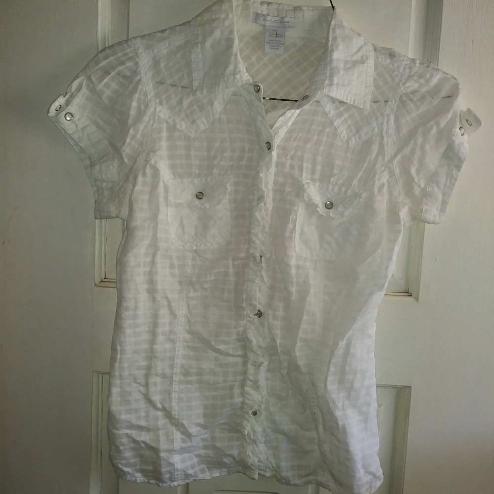 Lady Charlotte Russe button up see through